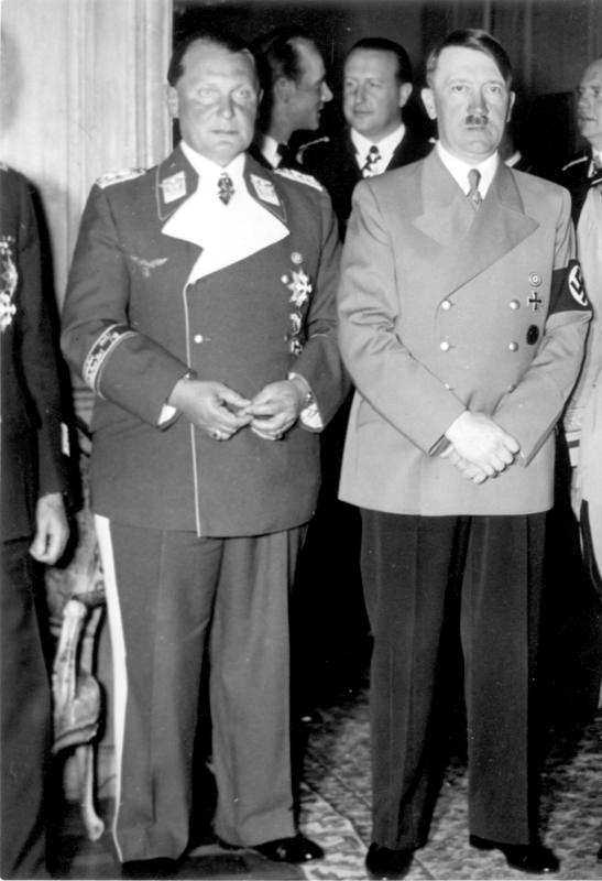 Adolf Hitler with Hermann Göring for his birthday